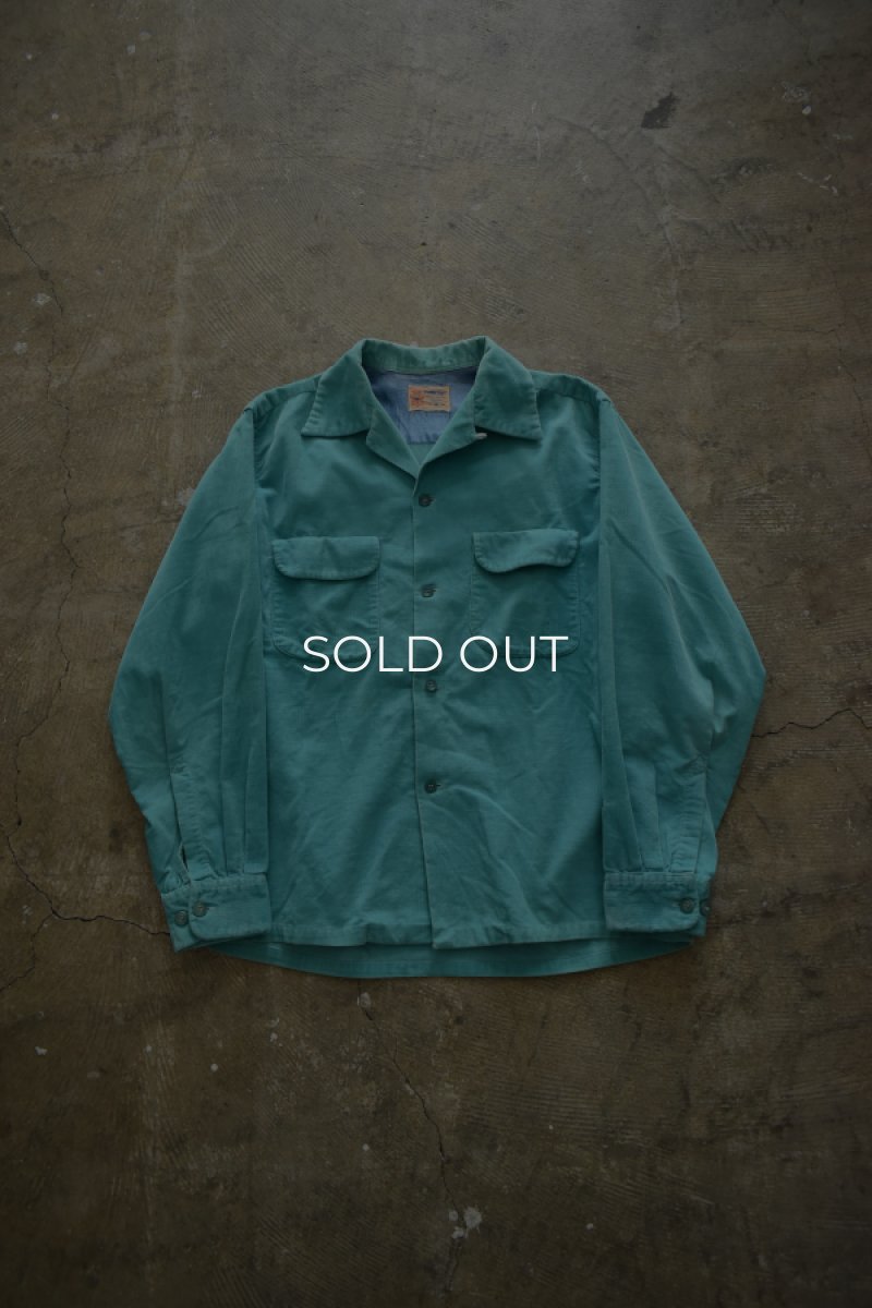 画像1: 40's TOWNCRAFT corduroy open collar shirt (1)
