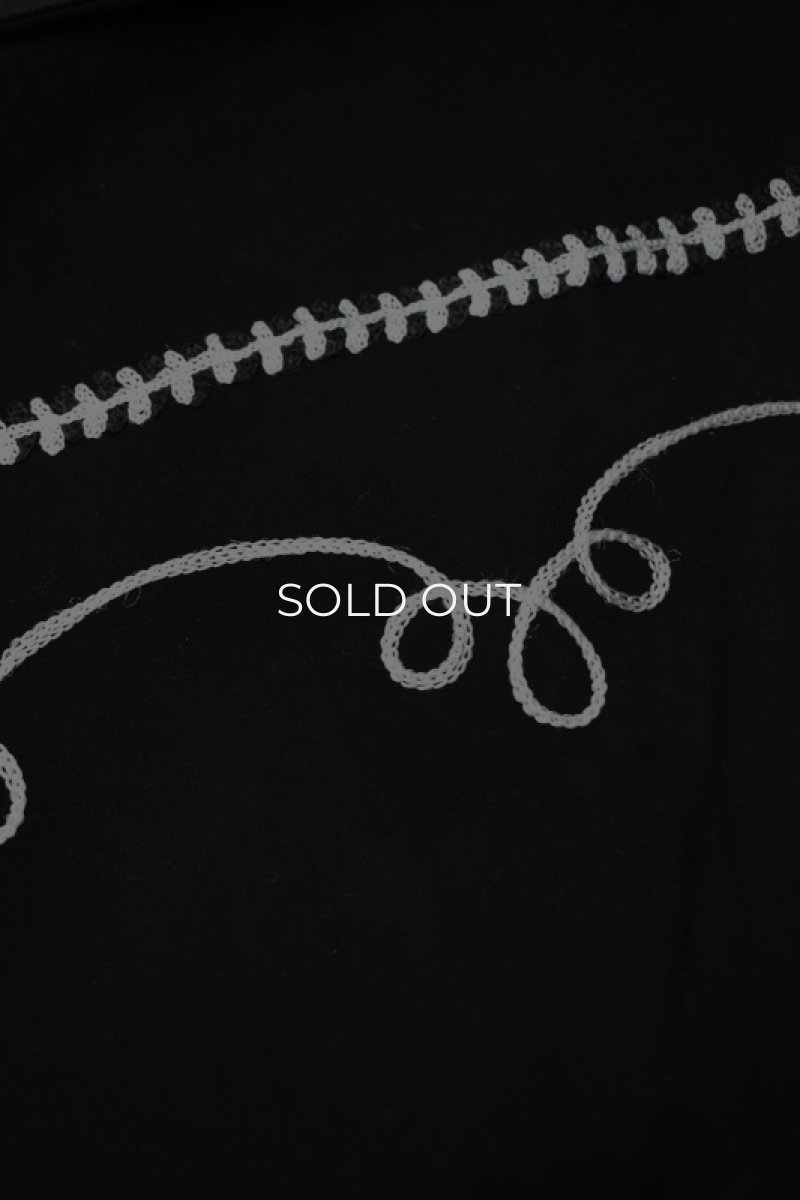 画像17: [NEW] Rockmount Ranch Wear Western Bolero Jacket [BLACK/ROPE DESIGN] (17)