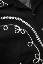 画像10: [NEW] Rockmount Ranch Wear Western Bolero Jacket [BLACK/ROPE DESIGN] (10)