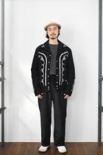 画像23: [NEW] Rockmount Ranch Wear Western Bolero Jacket [BLACK/ROPE DESIGN] (23)