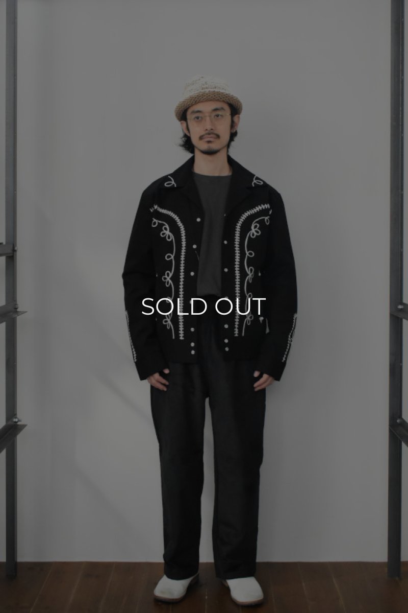 画像23: [NEW] Rockmount Ranch Wear Western Bolero Jacket [BLACK/ROPE DESIGN] (23)