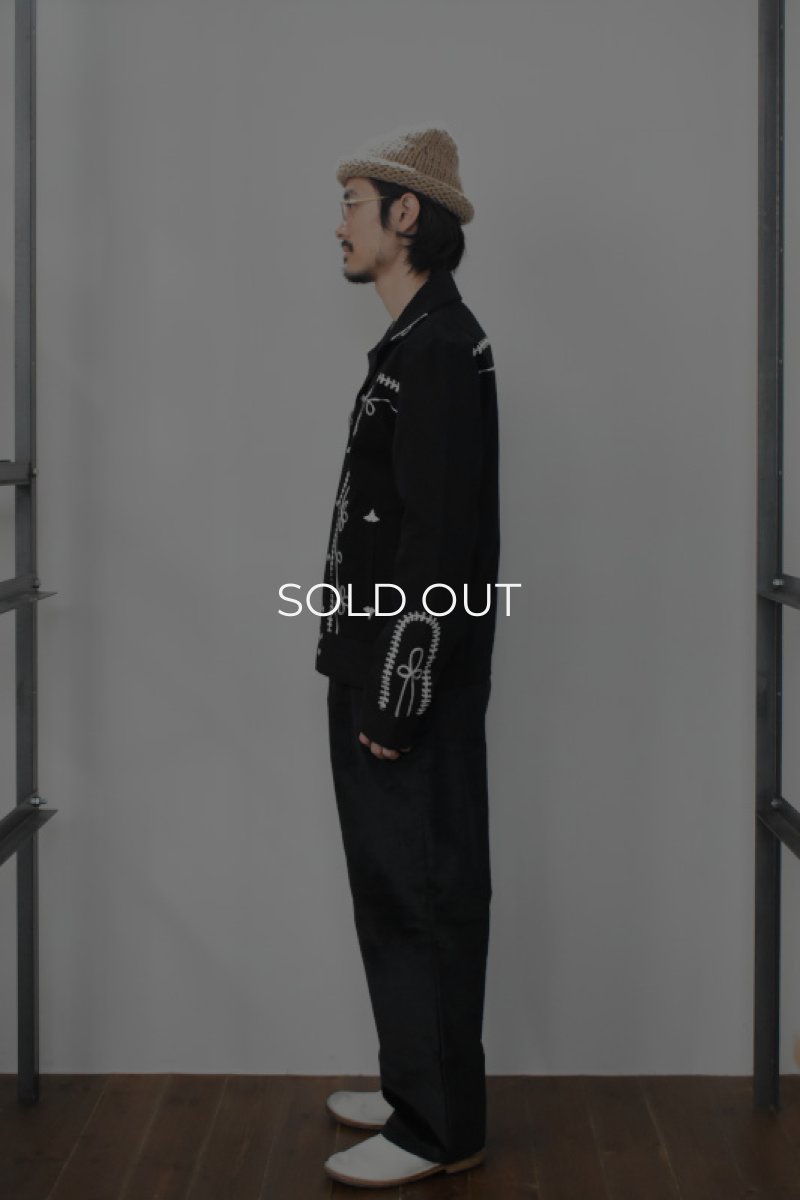 画像26: [NEW] Rockmount Ranch Wear Western Bolero Jacket [BLACK/ROPE DESIGN] (26)