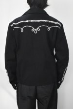 画像21: [NEW] Rockmount Ranch Wear Western Bolero Jacket [BLACK/ROPE DESIGN] (21)