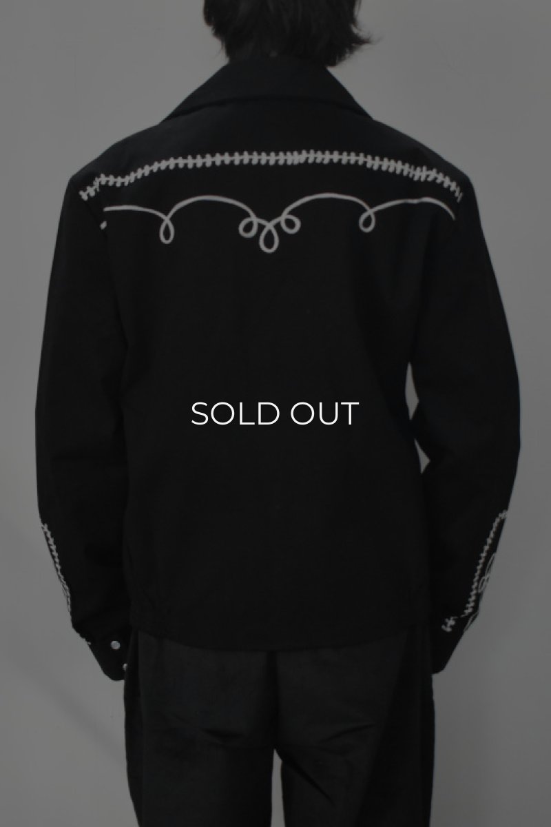 画像21: [NEW] Rockmount Ranch Wear Western Bolero Jacket [BLACK/ROPE DESIGN] (21)