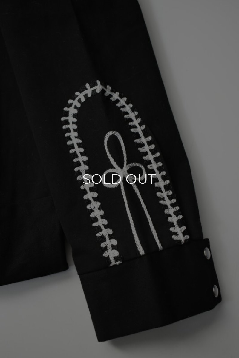 画像13: [NEW] Rockmount Ranch Wear Western Bolero Jacket [BLACK/ROPE DESIGN] (13)