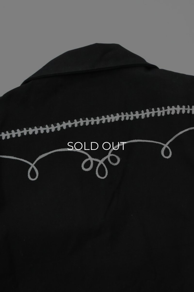 画像16: [NEW] Rockmount Ranch Wear Western Bolero Jacket [BLACK/ROPE DESIGN] (16)