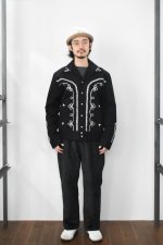 画像24: [NEW] Rockmount Ranch Wear Western Bolero Jacket [BLACK/ROPE DESIGN] (24)