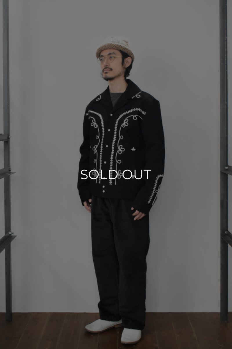 画像25: [NEW] Rockmount Ranch Wear Western Bolero Jacket [BLACK/ROPE DESIGN] (25)