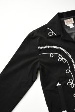 画像6: [NEW] Rockmount Ranch Wear Western Bolero Jacket [BLACK/ROPE DESIGN] (6)