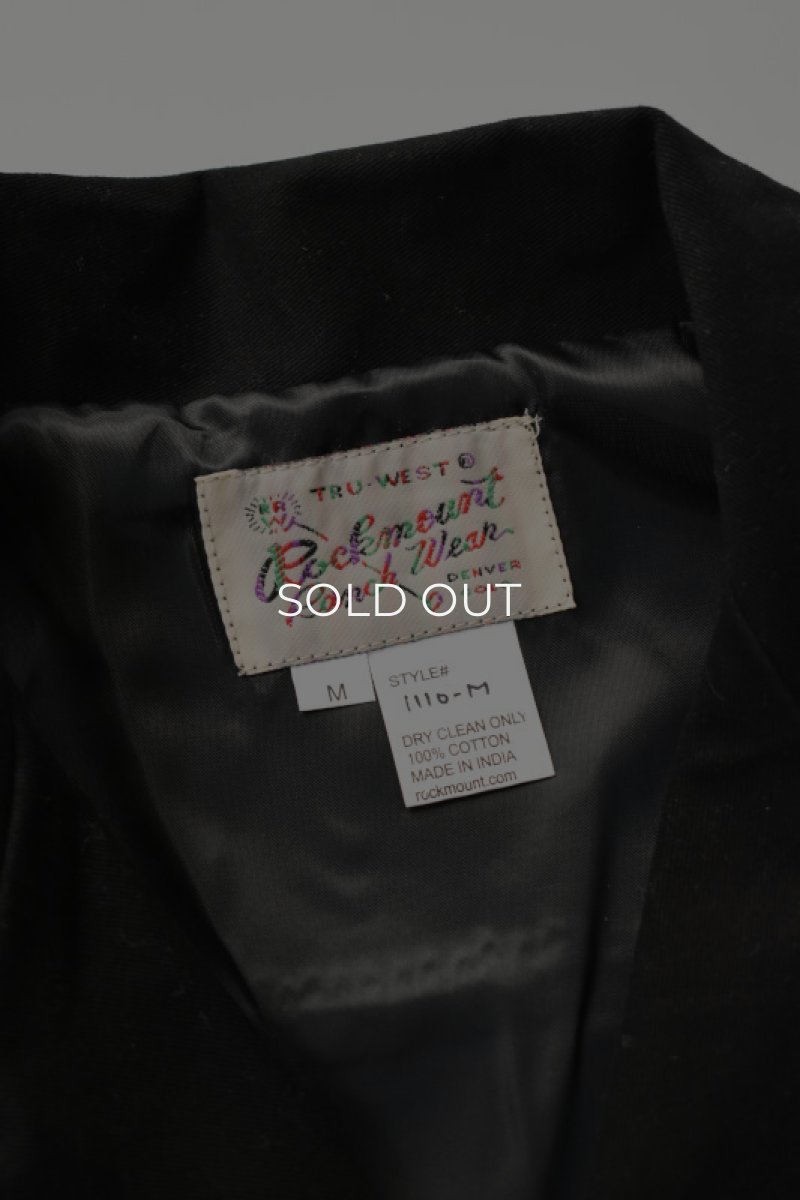 画像7: [NEW] Rockmount Ranch Wear Western Bolero Jacket [BLACK/ROPE DESIGN] (7)