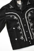 画像4: [NEW] Rockmount Ranch Wear Western Bolero Jacket [BLACK/ROPE DESIGN] (4)