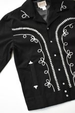 画像4: [NEW] Rockmount Ranch Wear Western Bolero Jacket [BLACK/ROPE DESIGN] (4)