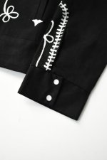 画像14: [NEW] Rockmount Ranch Wear Western Bolero Jacket [BLACK/ROPE DESIGN] (14)