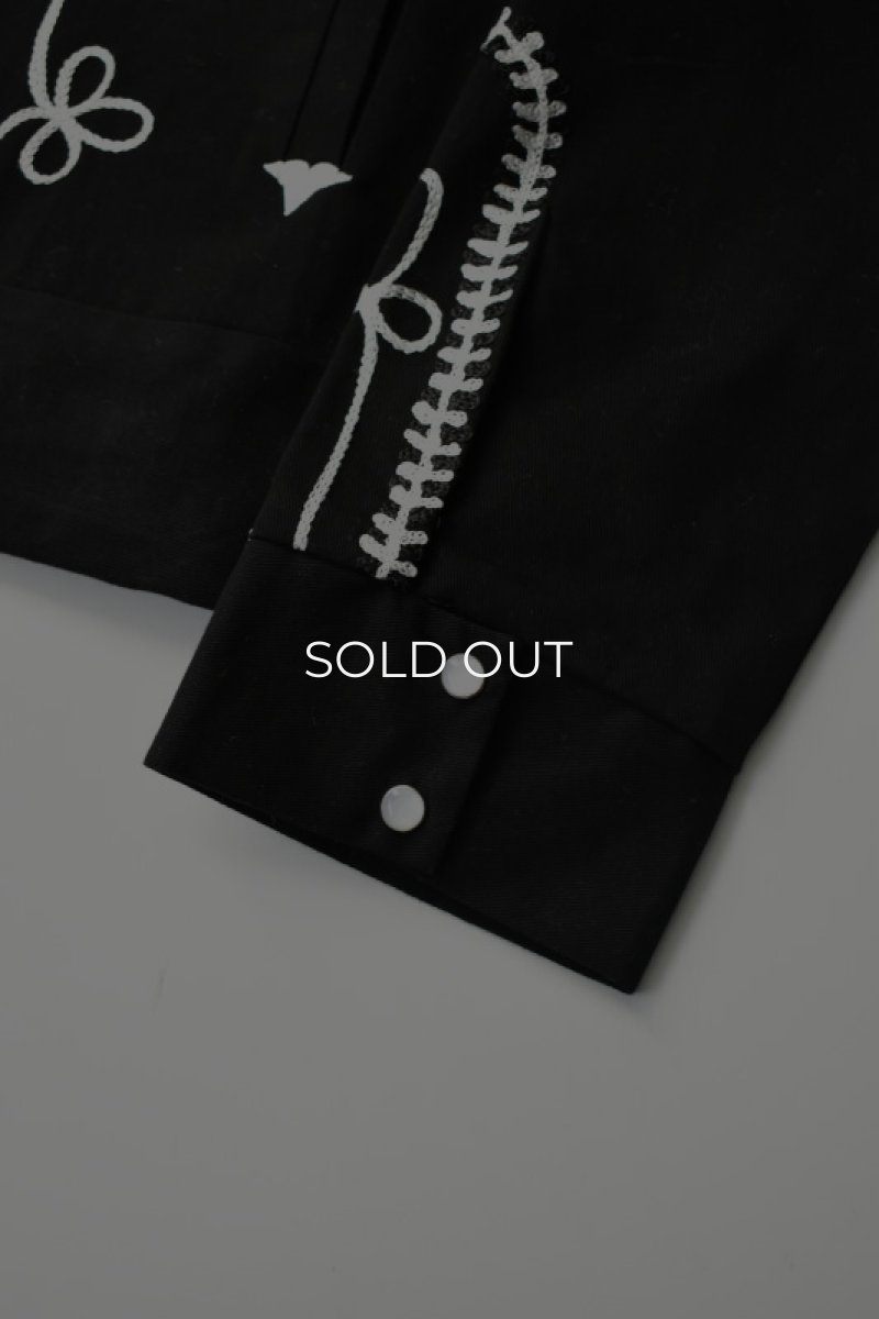 画像14: [NEW] Rockmount Ranch Wear Western Bolero Jacket [BLACK/ROPE DESIGN] (14)