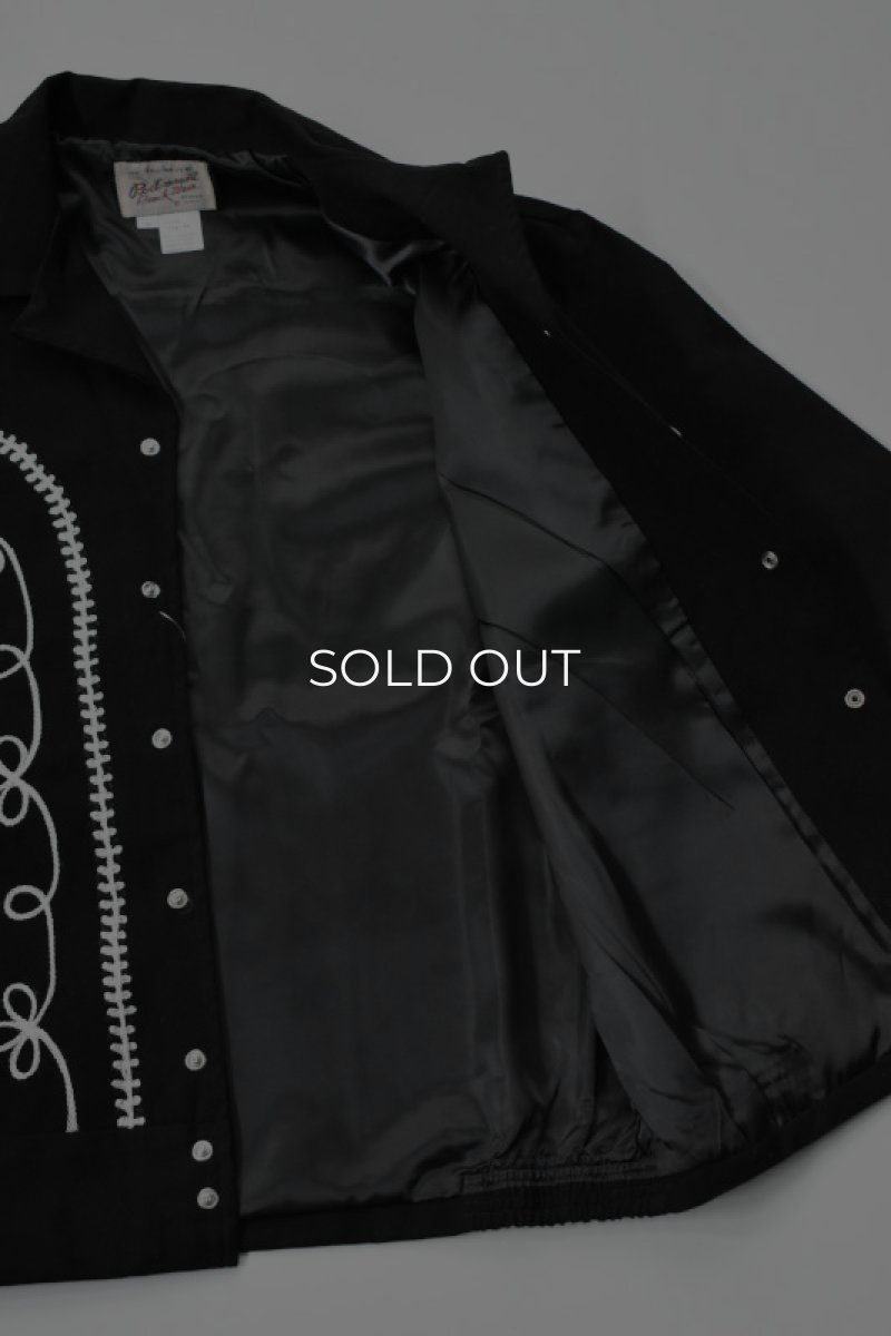 画像8: [NEW] Rockmount Ranch Wear Western Bolero Jacket [BLACK/ROPE DESIGN] (8)