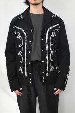 画像22: [NEW] Rockmount Ranch Wear Western Bolero Jacket [BLACK/ROPE DESIGN] (22)