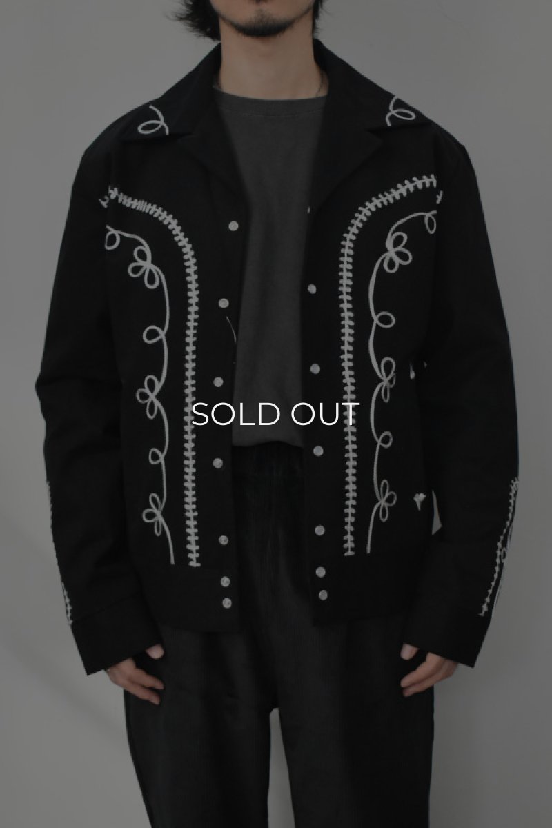 画像22: [NEW] Rockmount Ranch Wear Western Bolero Jacket [BLACK/ROPE DESIGN] (22)