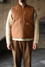 画像12: [NEW] Carhartt V01 firm duck insulated rib collar vest [BROWN] (12)