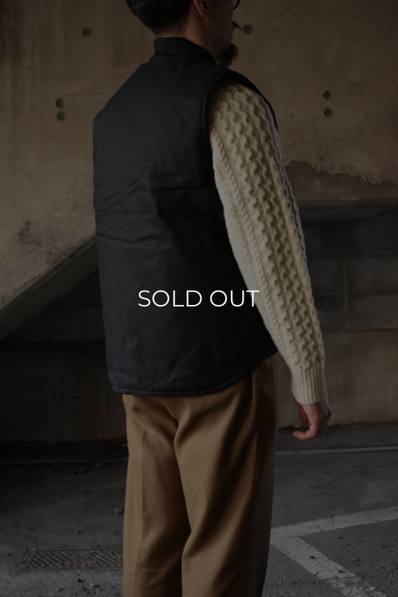 画像14: [NEW] Carhartt V01 firm duck insulated rib collar vest [BLACK] (14)