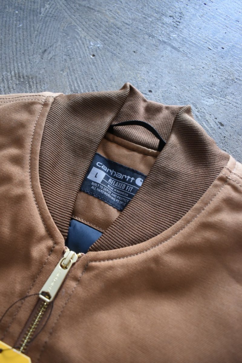 画像6: [NEW] Carhartt V01 firm duck insulated rib collar vest [BROWN] (6)