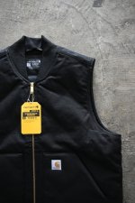 画像2: [NEW] Carhartt V01 firm duck insulated rib collar vest [BLACK] (2)