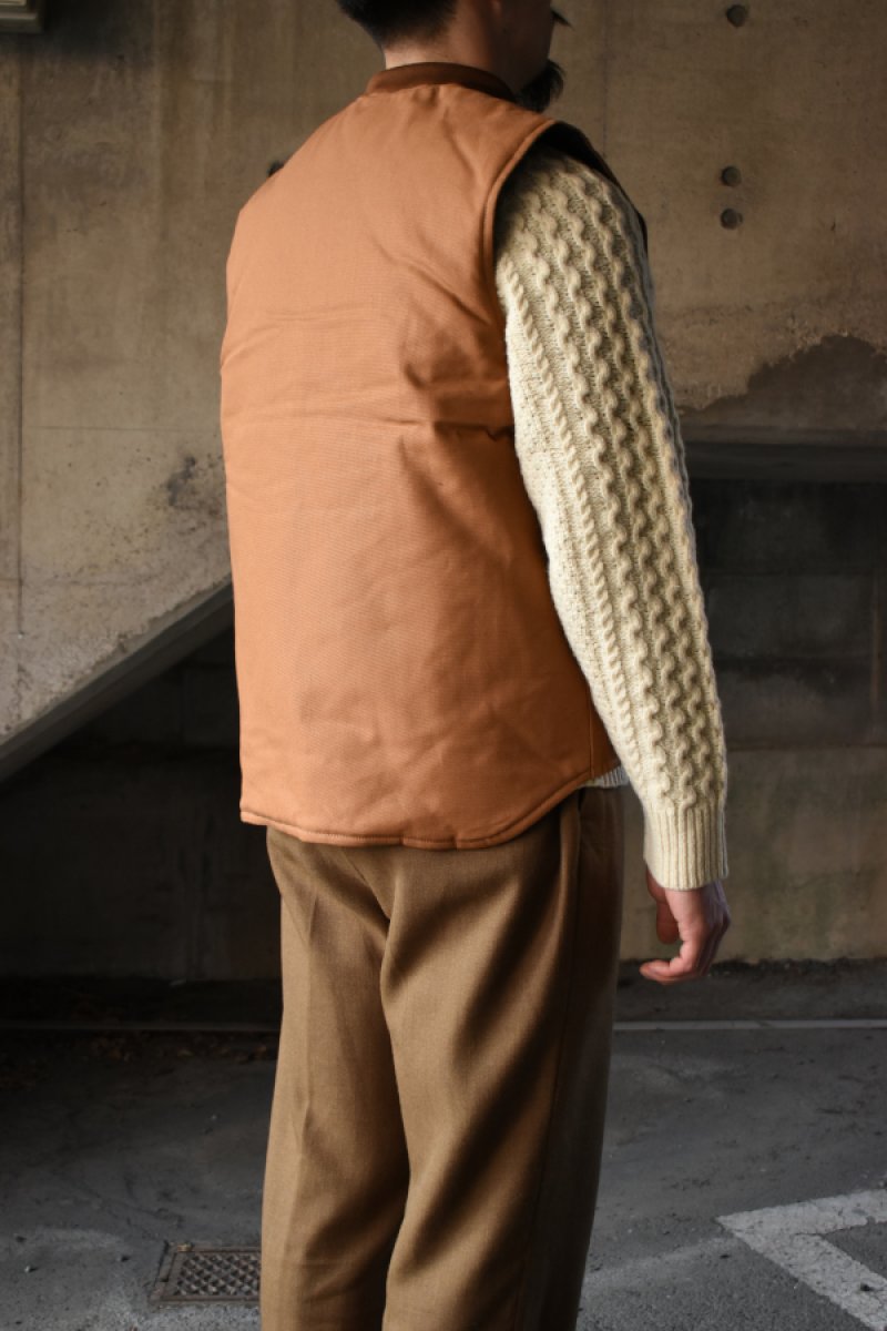 画像14: [NEW] Carhartt V01 firm duck insulated rib collar vest [BROWN] (14)