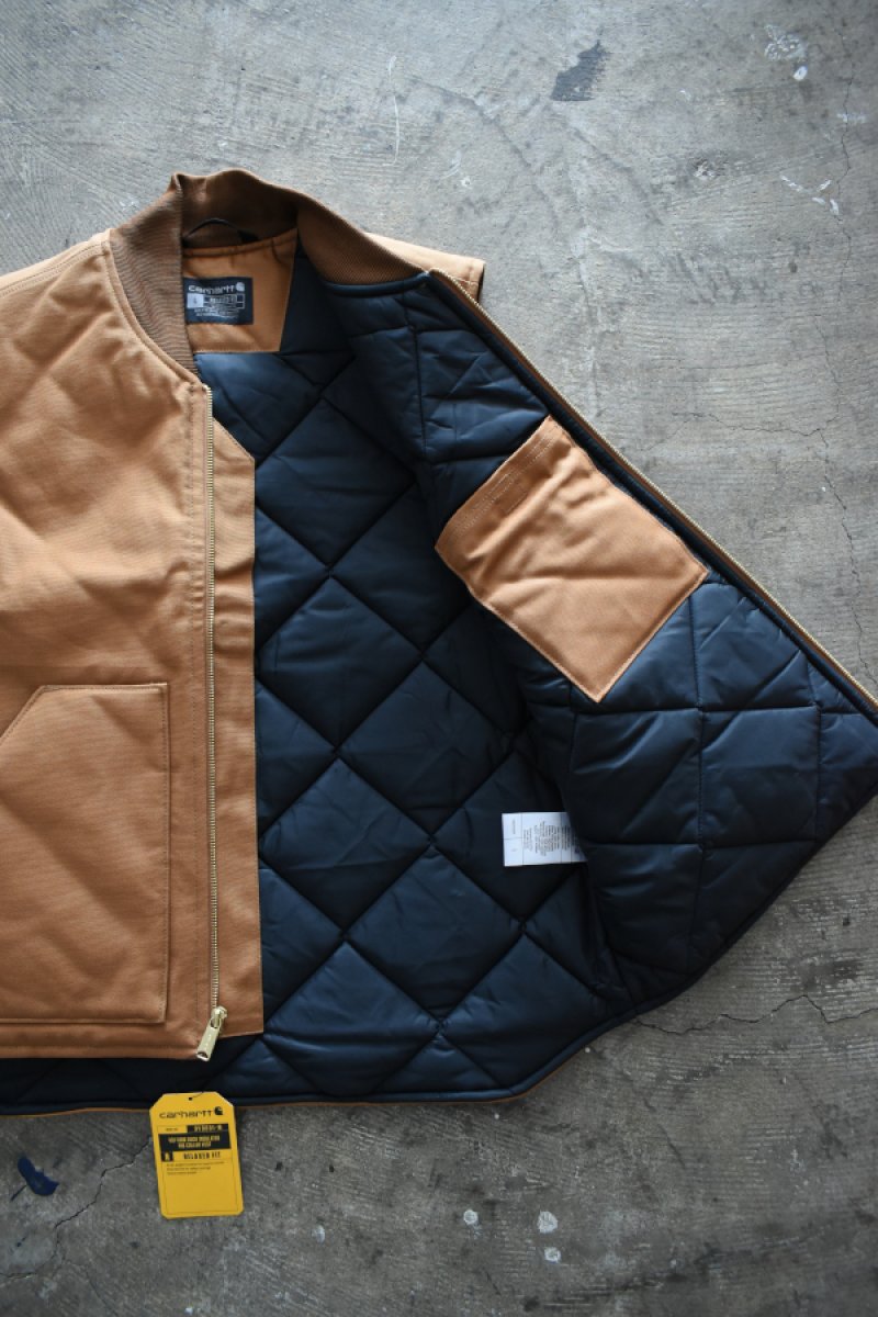 画像8: [NEW] Carhartt V01 firm duck insulated rib collar vest [BROWN] (8)