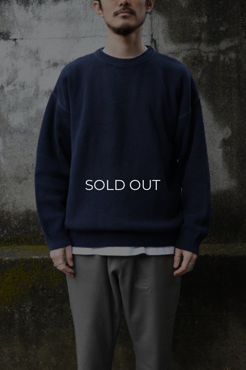 画像9: 90's Eddie Bauer cotton crew neck sweater -made in USA- (9)