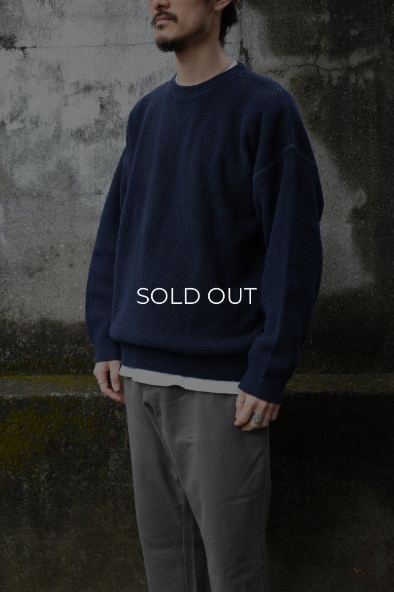 画像10: 90's Eddie Bauer cotton crew neck sweater -made in USA- (10)