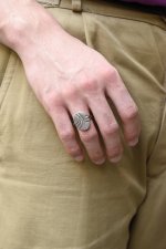 画像7: Indian Jewelry Navajo silver ring "	Steve Yellowhorse" (7)