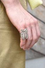 画像9: Indian Jewelry Navajo silver ring "RAY ADAKAI" (9)