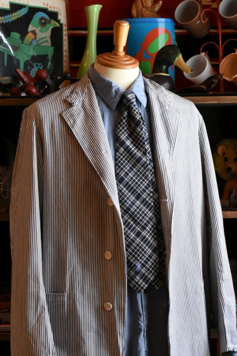 画像1: Ralph Lauren cotton tie -made in USA- (1)