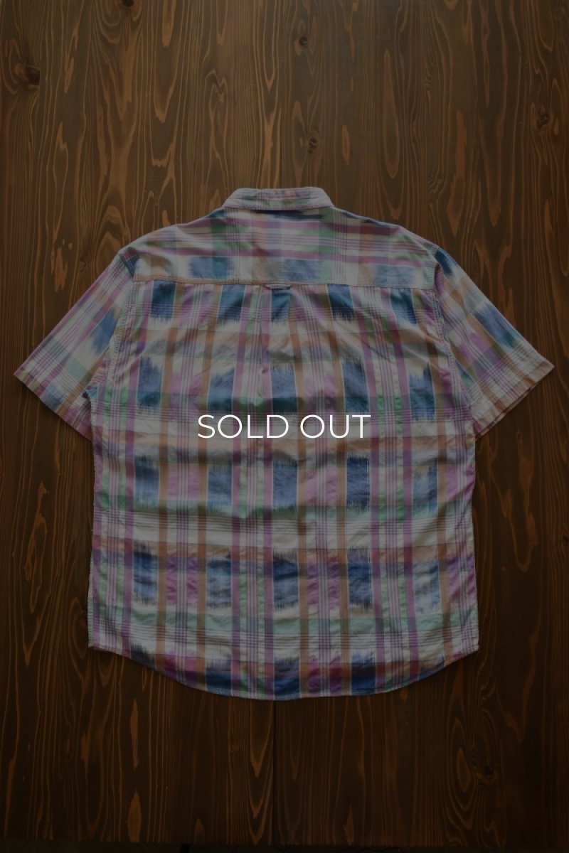 画像14: 80's Eddie Bauer S/S check shirt -made in INDIA- (14)