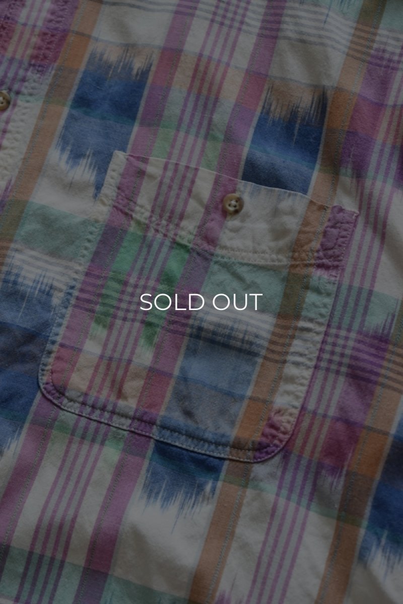 画像11: 80's Eddie Bauer S/S check shirt -made in INDIA- (11)