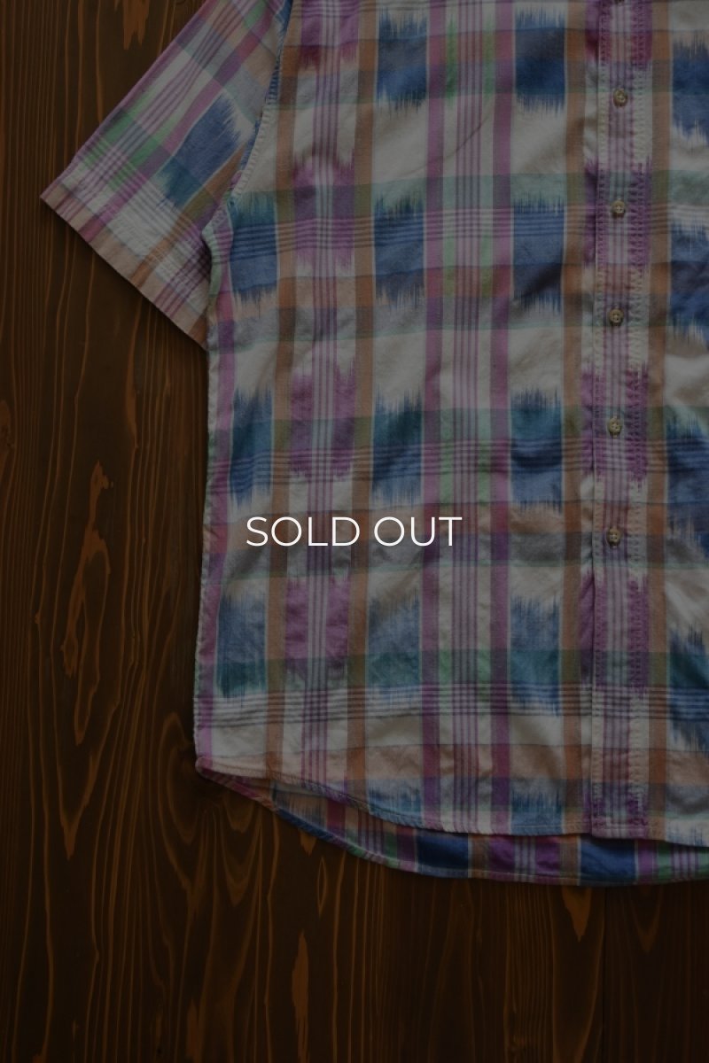 画像7: 80's Eddie Bauer S/S check shirt -made in INDIA- (7)
