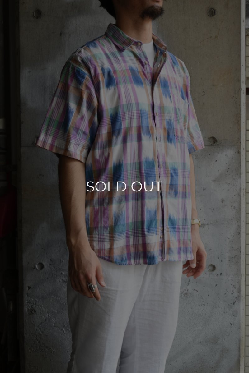 画像2: 80's Eddie Bauer S/S check shirt -made in INDIA- (2)
