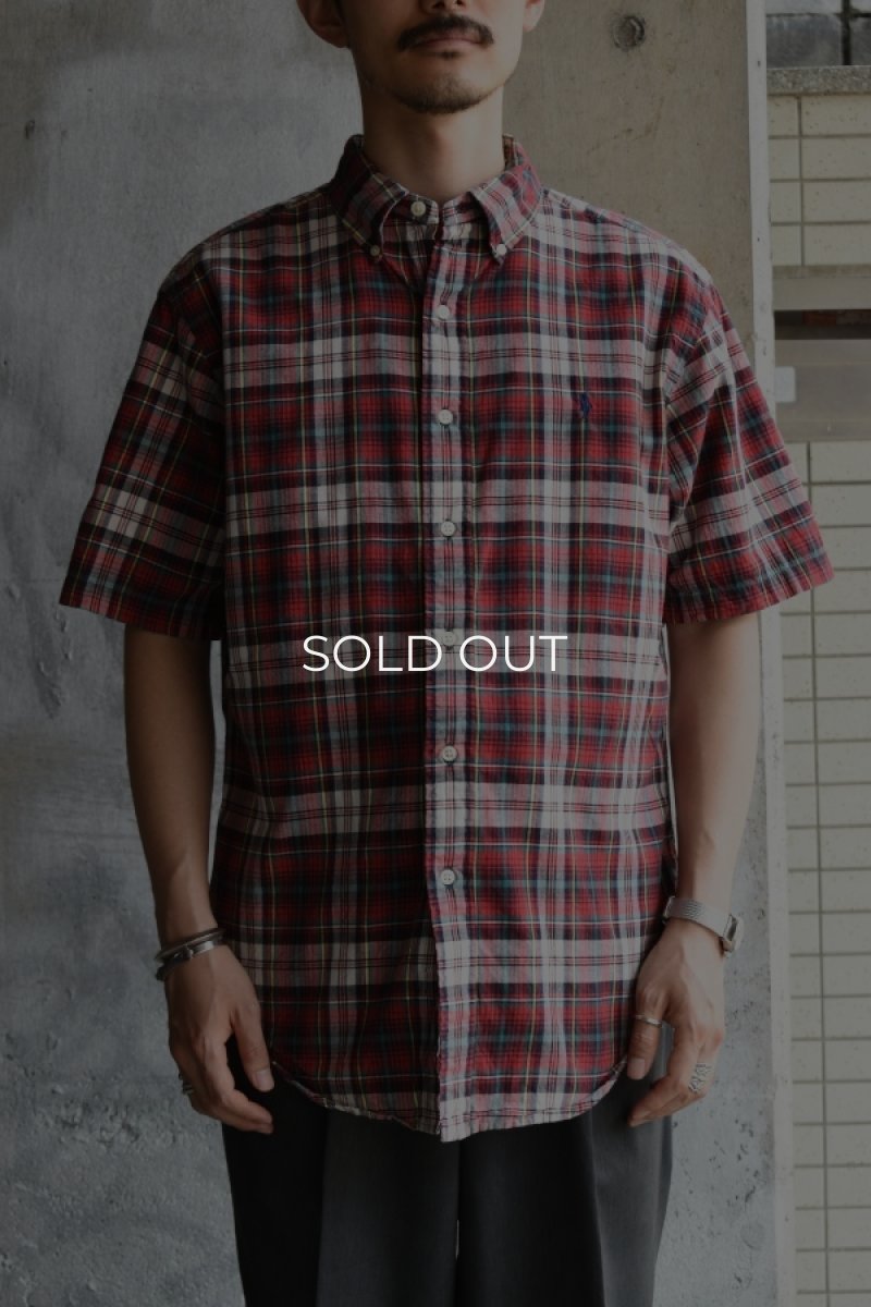 画像1: Ralph Lauren S/S check BD shirt -made in INDIA- (1)