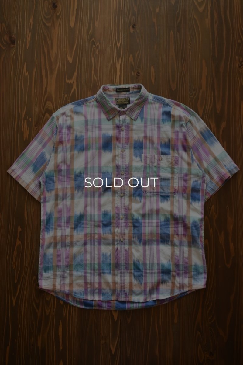 画像5: 80's Eddie Bauer S/S check shirt -made in INDIA- (5)