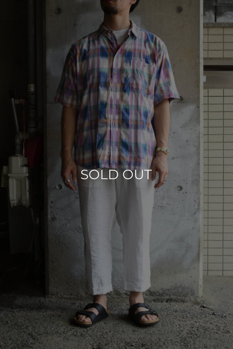 画像4: 80's Eddie Bauer S/S check shirt -made in INDIA- (4)