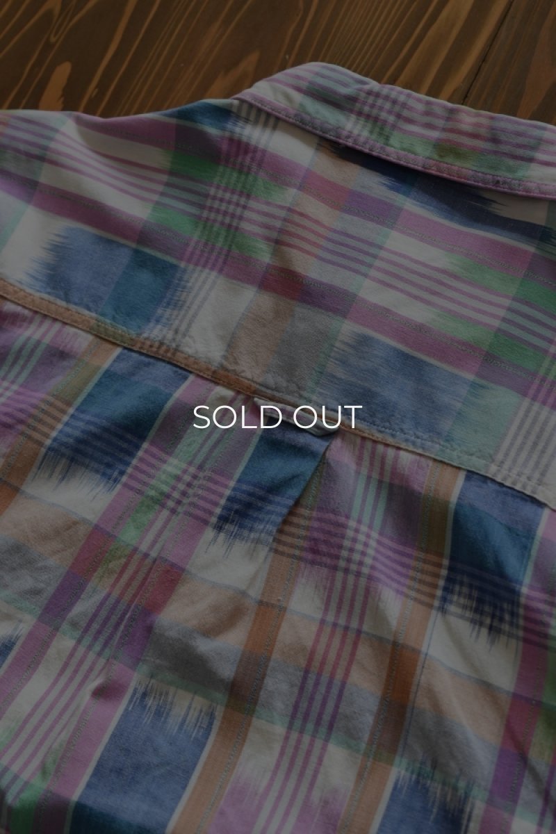 画像17: 80's Eddie Bauer S/S check shirt -made in INDIA- (17)