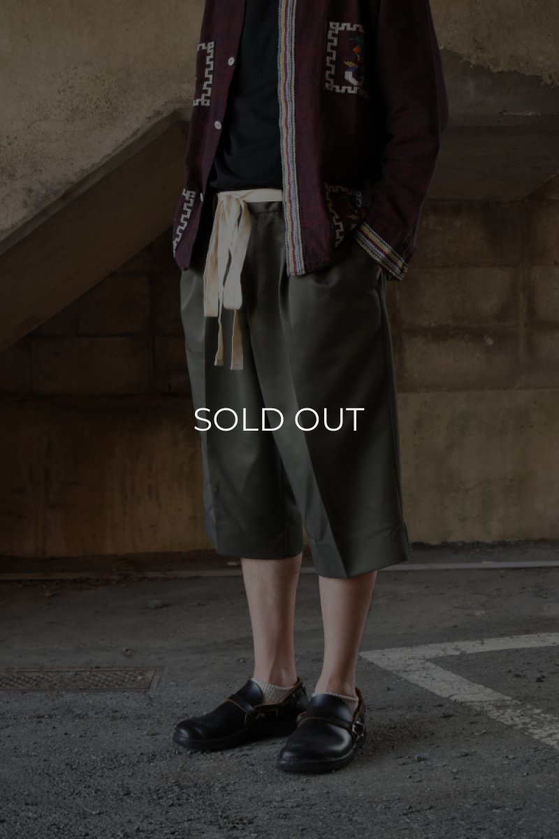 画像2: 〚TEXTURES〛 3/4 wide slacks (2)