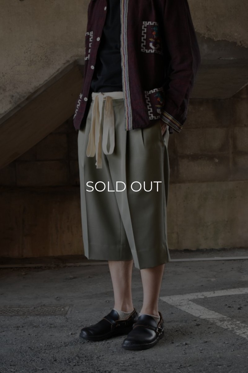 画像2: 〚TEXTURES〛 3/4 wide slacks (2)