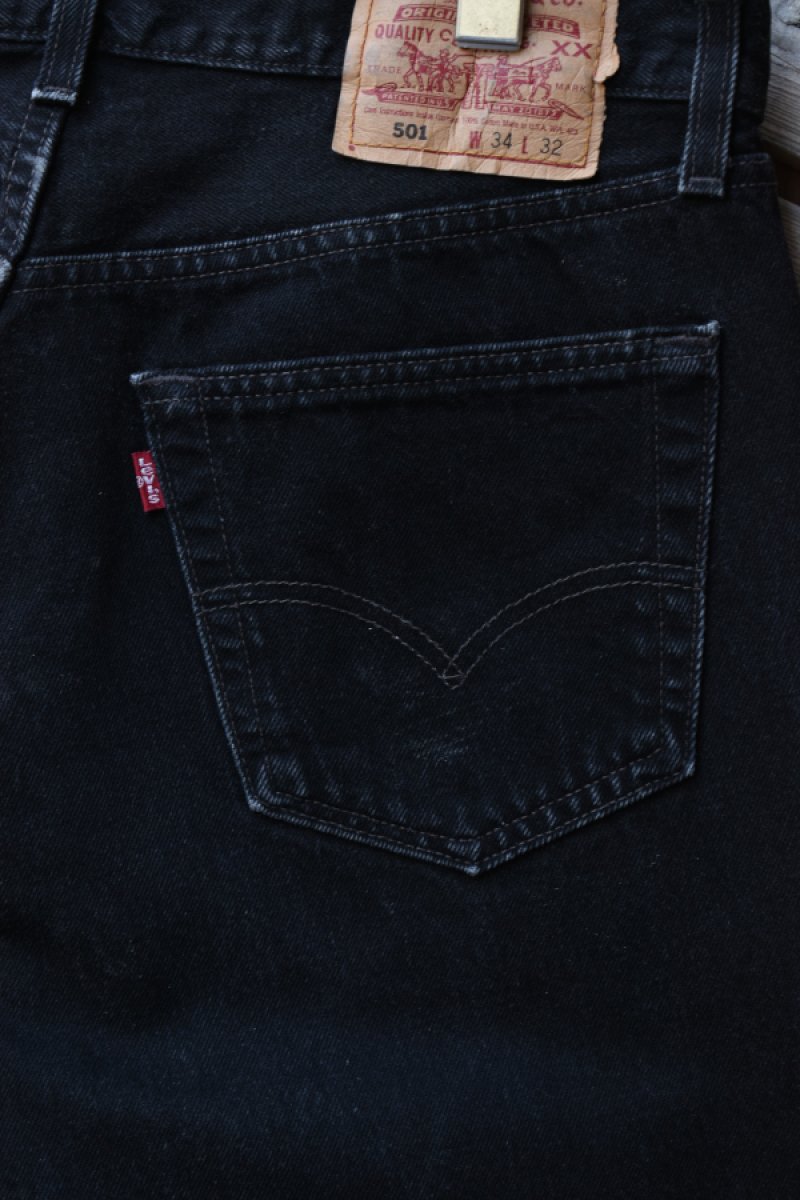 画像10: 90's Levi's 501 black denim pants -MADE IN USA- (10)