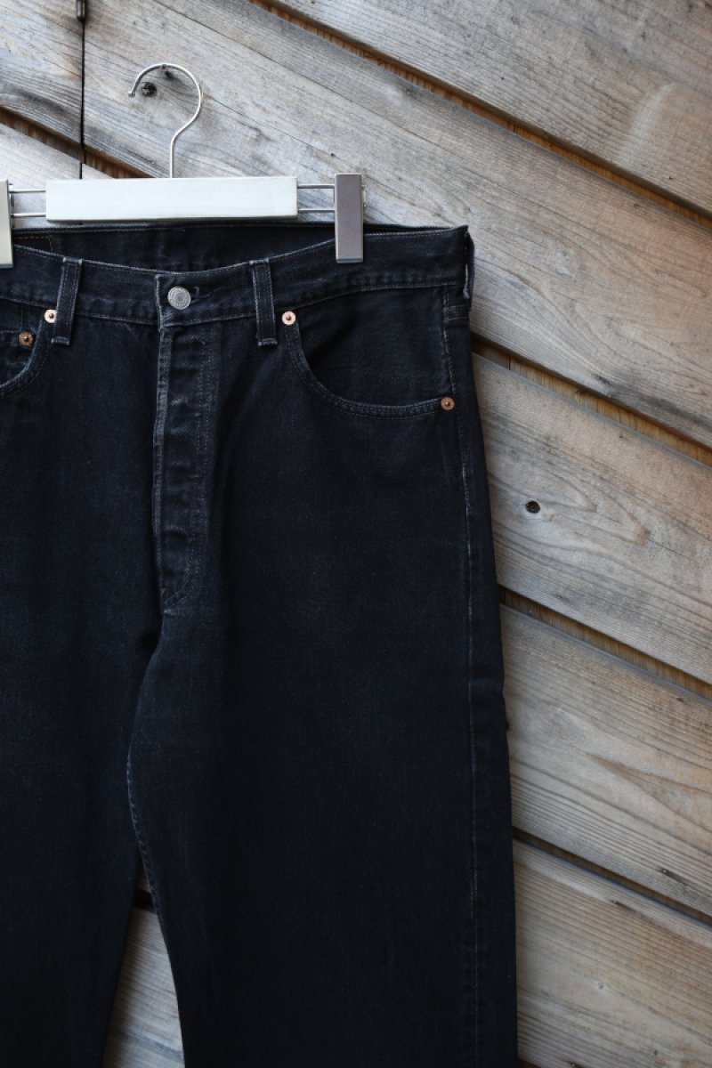 画像2: 90's Levi's 501 black denim pants -MADE IN USA- (2)