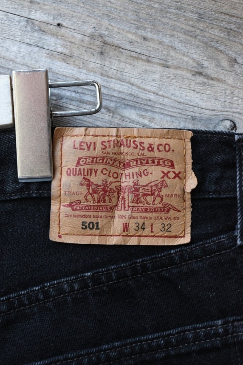 画像12: 90's Levi's 501 black denim pants -MADE IN USA- (12)