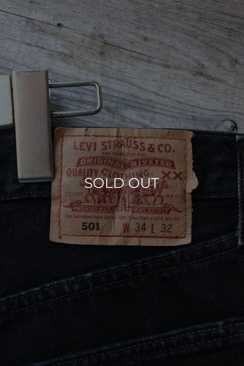 画像12: 90's Levi's 501 black denim pants -MADE IN USA- (12)