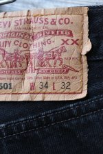 画像13: 90's Levi's 501 black denim pants -MADE IN USA- (13)
