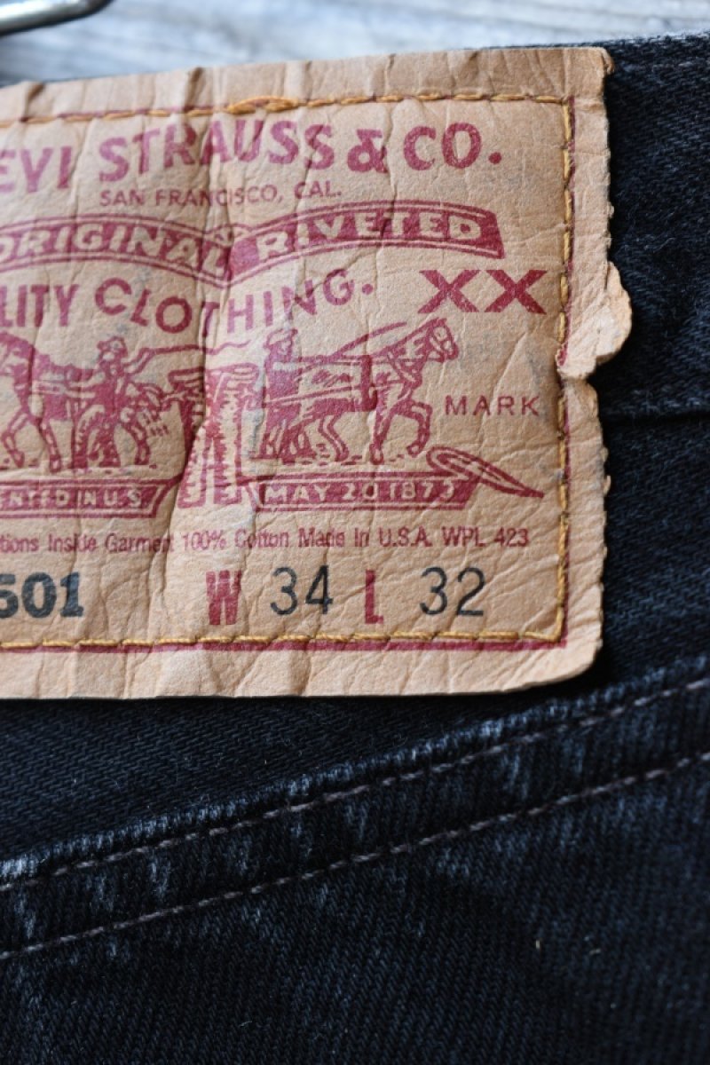 画像13: 90's Levi's 501 black denim pants -MADE IN USA- (13)