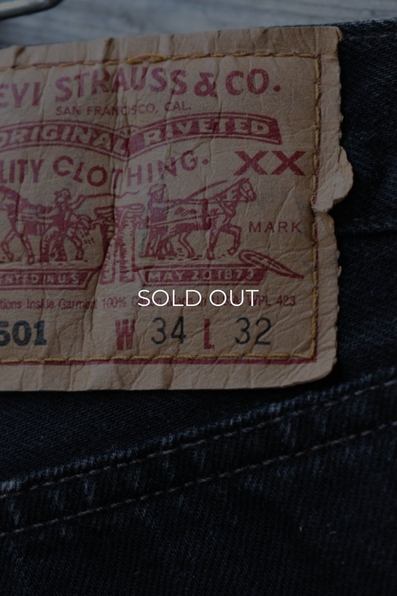 画像13: 90's Levi's 501 black denim pants -MADE IN USA- (13)