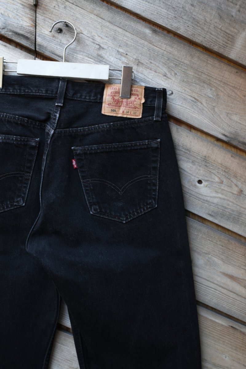画像8: 90's Levi's 501 black denim pants -MADE IN USA- (8)